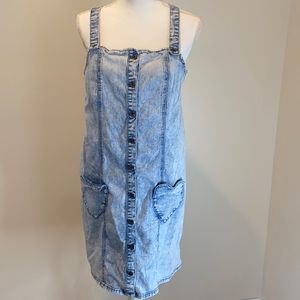 COPY - Juniors 2X Blue Jean Denim Dress Skirt Overalls
